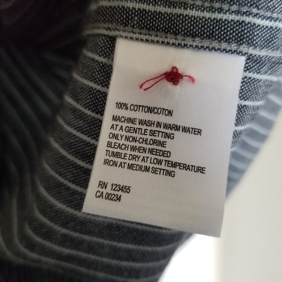 Hudson North Striped Button Down Shirt Large - Picture 7 of 7